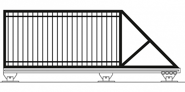 Откатные ворота рисунок